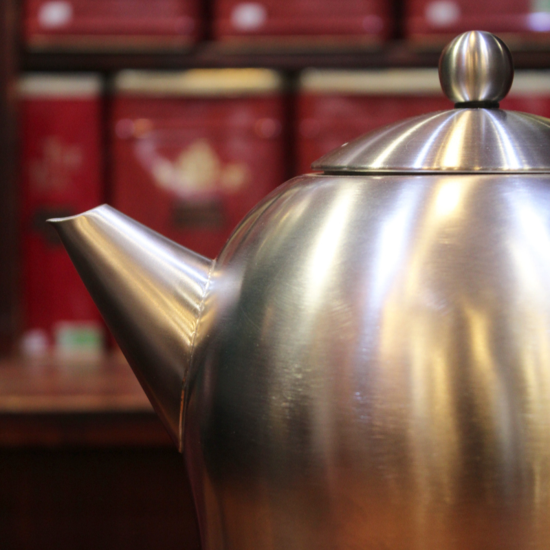 Théière en Acier Brossé 1,4L - Compagnie Anglaise des Thés