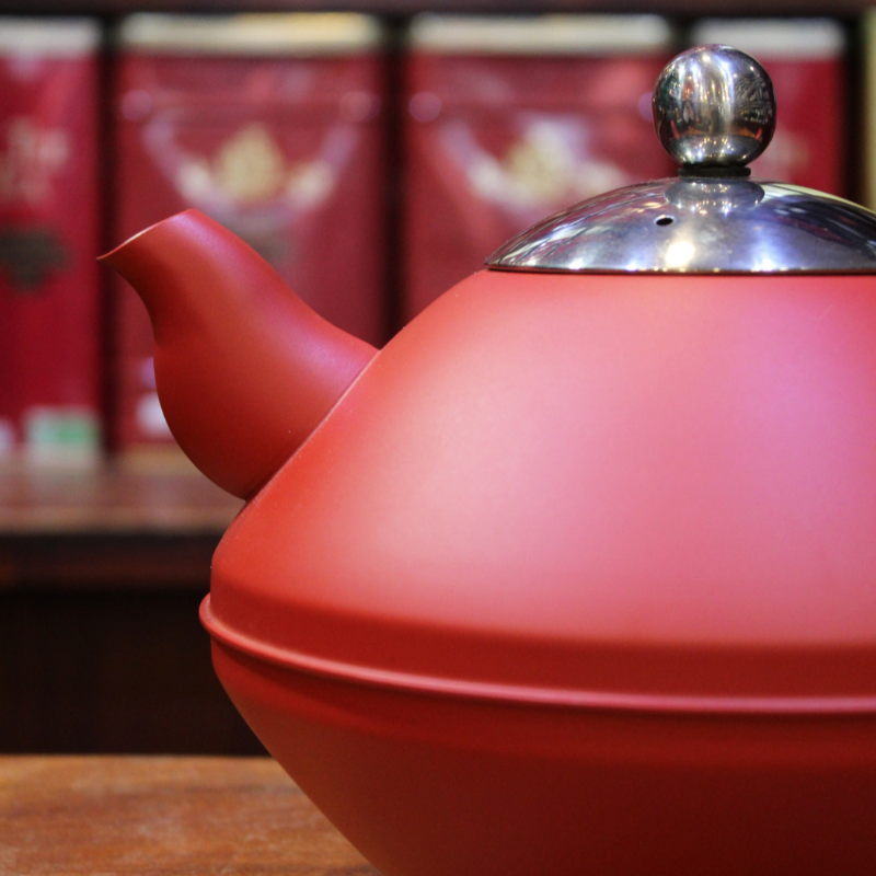 Théière Rouge Mat 1,4L - Compagnie Anglaise des Thés