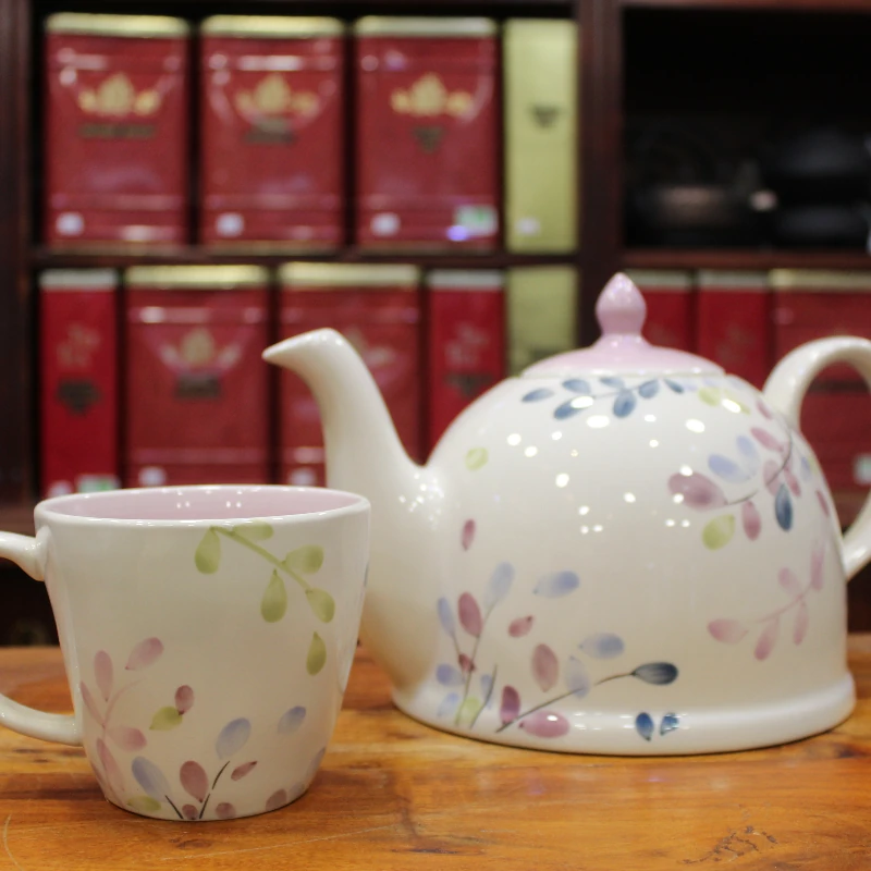 Théière Cloche Feuilles colorées 1,9l - Compagnie Anglaise des Thés