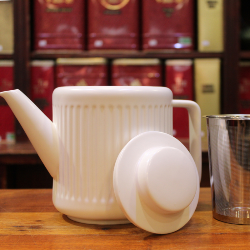 Théière Scandinave blanche 1,2L - Compagnie Anglaise des Thés