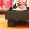 Plateau bambou noir avec pieds - Compagnie Anglaise des Thés