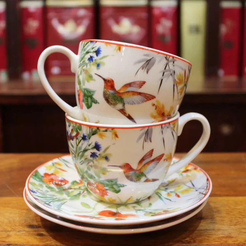Coffret duo Mugs et Soucoupes Colibri - Compagnie Anglaise des Thés