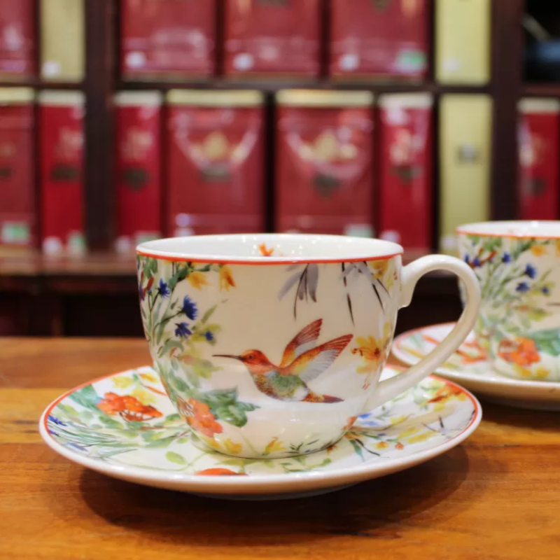 Coffret duo Mugs et Soucoupes Colibri - Compagnie Anglaise des Thés
