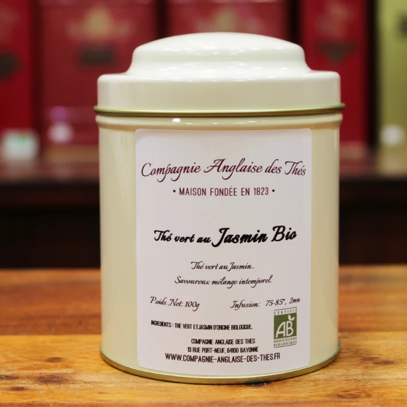 Thé Vert JASMIN BIO en boîte - Compagnie Anglaise des Thés