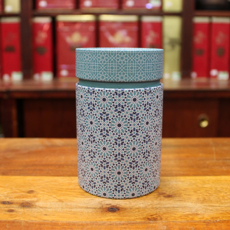 Boîte Cylindrique Andalouse bleu - Compagnie Anglaise des Thés
