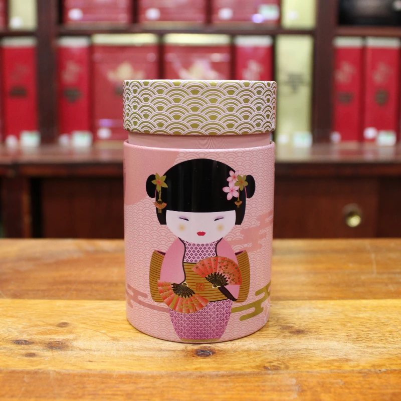 Boîte cylindrique Geisha rose - Compagnie Anglaise des Thés