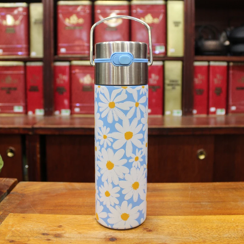 Thermos Marguerite bleue clair 50cl - Compagnie Anglaise des Thés