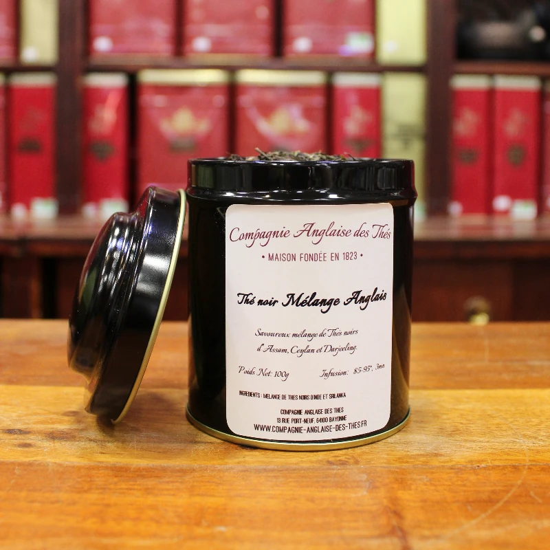 Thés ASSAM, DARJEELING, CEYLAN -Thé MÉLANGE ANGLAIS en boîte - Compagnie Anglaise des Thés