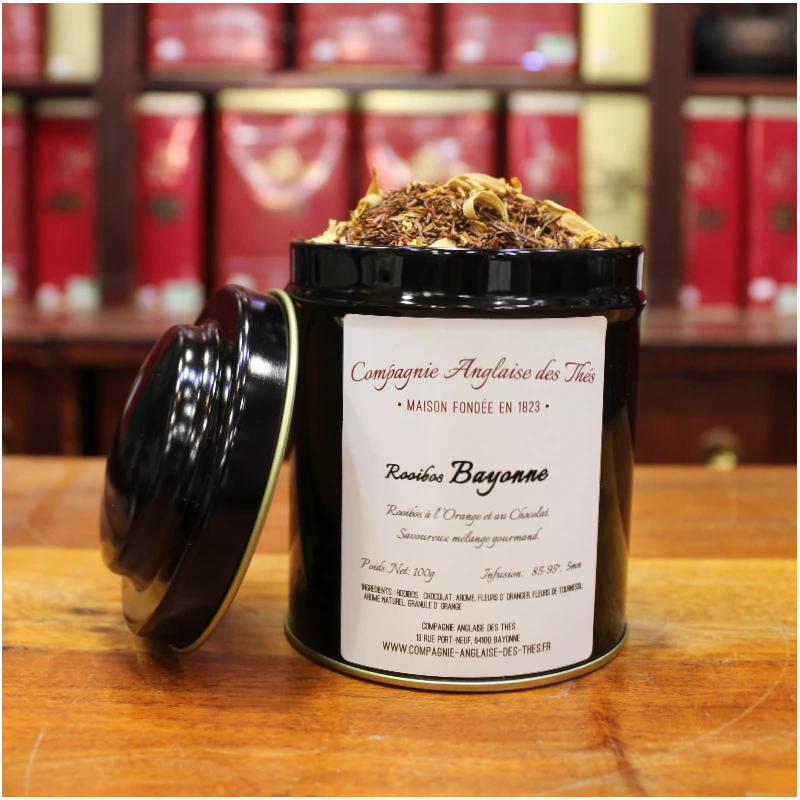 Rooibos CHOCOLAT, ORANGE - Boîte de Rooibos BAYONNE - Compagnie Anglaise des Thés