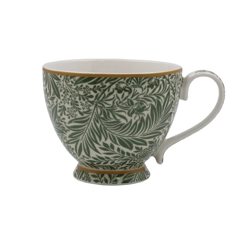 Mug à pied Feuilles vertes - Compagnie Anglaise des Thés -  Compagnie Anglaise des Thés
