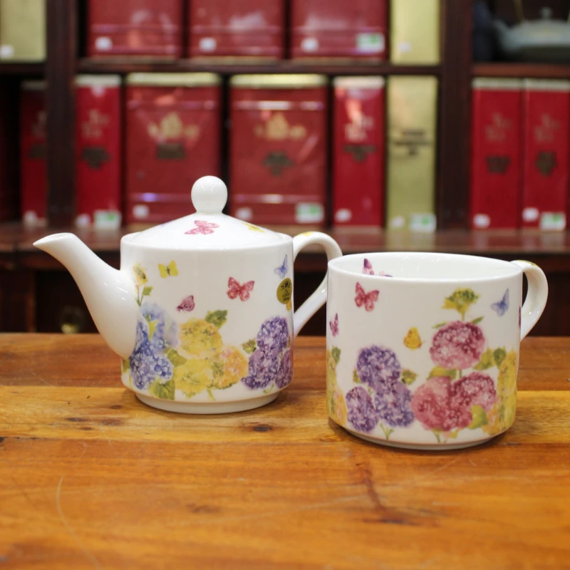 Théière Solitaire Hortensias - Compagnie Anglaise des Thés