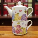 Théière Solitaire Hortensias - Compagnie Anglaise des Thés