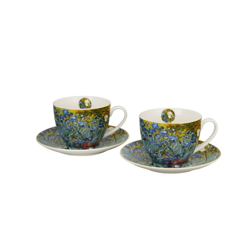 Coffret duo Mugs et Soucoupes Iris - Compagnie Anglaise des Thés
