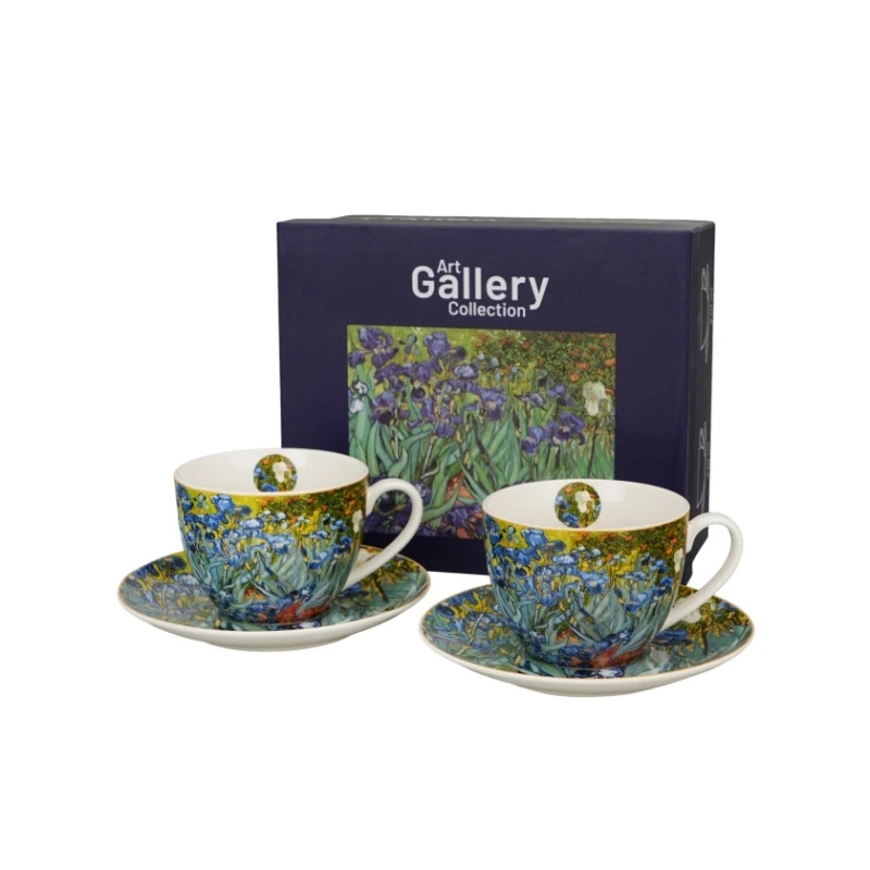 Coffret duo Mugs et Soucoupes Iris - Compagnie Anglaise des Thés