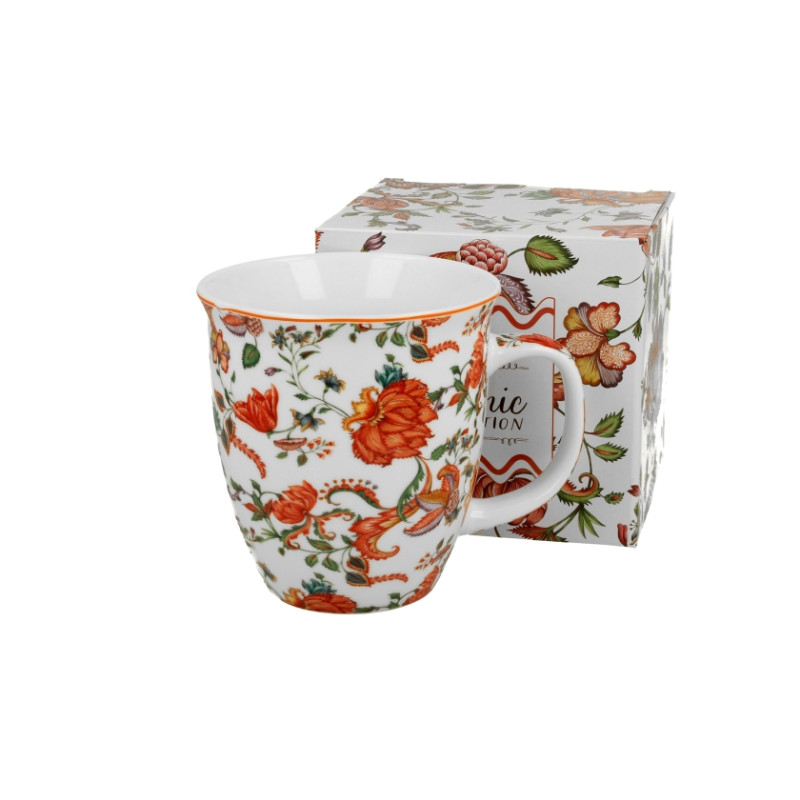 Grand Mug Fleurs oranges - Compagnie Anglaise des Thés