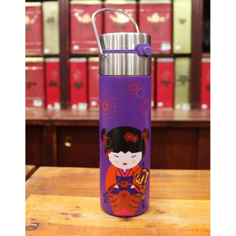 Thermos Geisha violette 50cl- Compagnie Anglaise des Thés