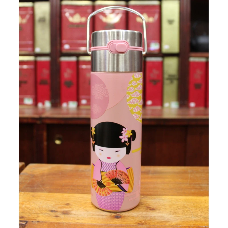 Thermos Geisha rose 50cl - Compagnie Anglaise des Thés