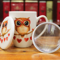 Tisanière Chouette coeurs - Compagnie des Anglaise des Thés