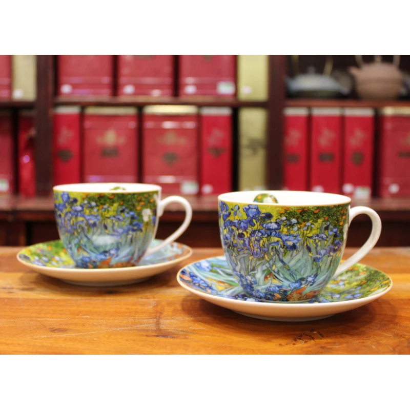 Coffret duo Mugs et Soucoupes Iris - Compagnie Anglaise des Thés