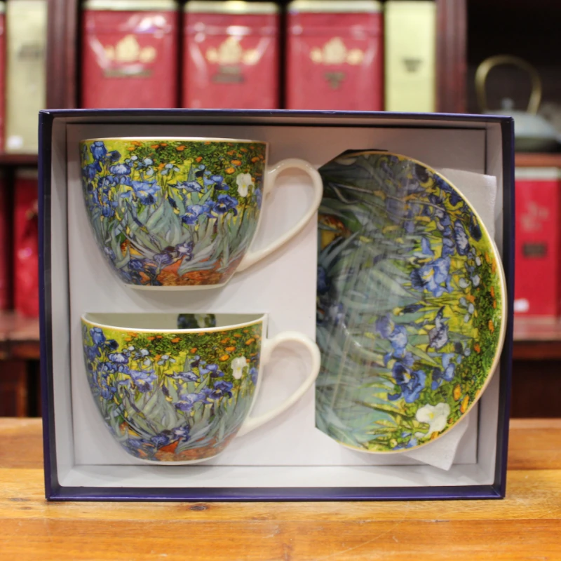 Coffret duo Mugs et Soucoupes Iris - Compagnie Anglaise des Thés
