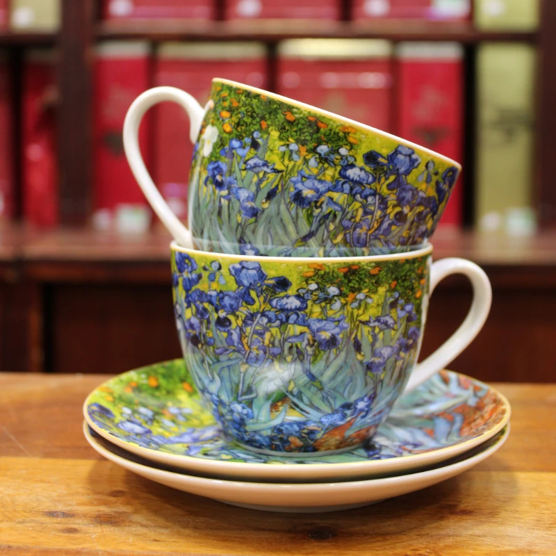Coffret duo Mugs et Soucoupes Iris - Compagnie Anglaise des Thés