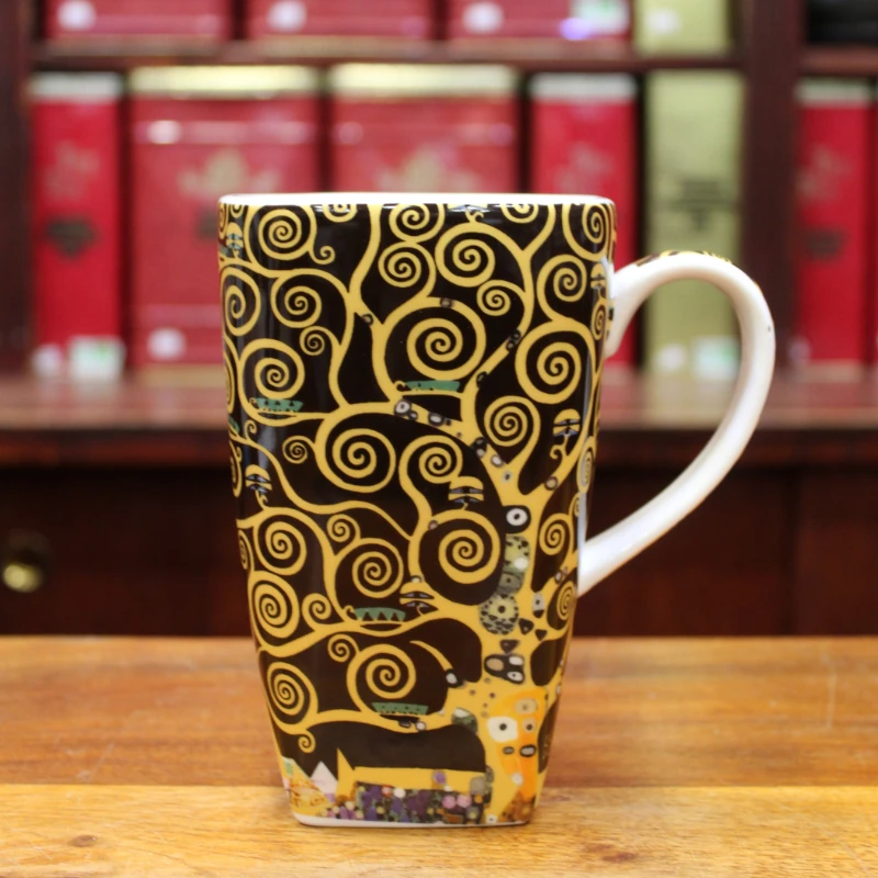 Grand Mug Carré Klimt Arbre de vie  - Compagnie Anglaise des Thés