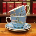 Coffret duo Mugs et Soucoupes Amandier en fleurs - Cie Anglaise des Thés