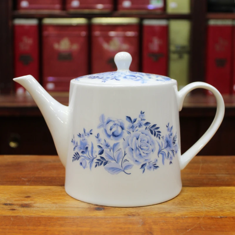 Théière blanche Cottage 0.75l- Compagnie Anglaise des Thés