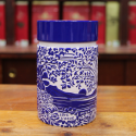 Boîte Cylindrique Côte d'Azur bleu - Compagnie Anglaise des Thés