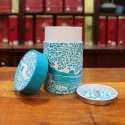 Boîte Cylindrique Côte d'Azur turquoise - Compagnie Anglaise des Thés