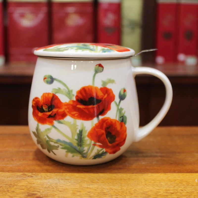 Tisanière Volupté Coquelicots Rouges - Compagnie Anglaise des Thés