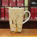 Grand Mug Carré Klimt Arbre de Vie Écru - Compagnie Anglaise des Thés