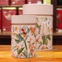 Boîte Cylindrique Fleurs Pastel Rose -  Compagnie Anglaise des Thes