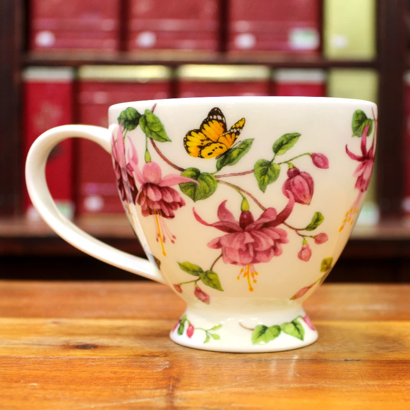 Mug Bol Dunoon Papillons et Fleurs - Compagnie Anglaise des Thés