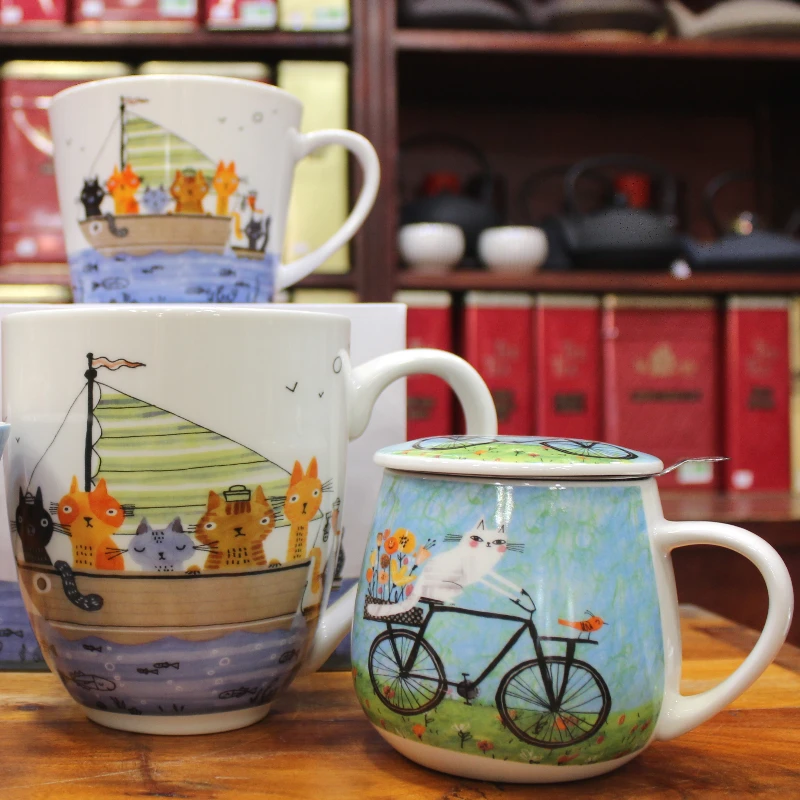 Grand Mug Insolence Chats Bateau 50cl - Compagnie Anglaise des Thés