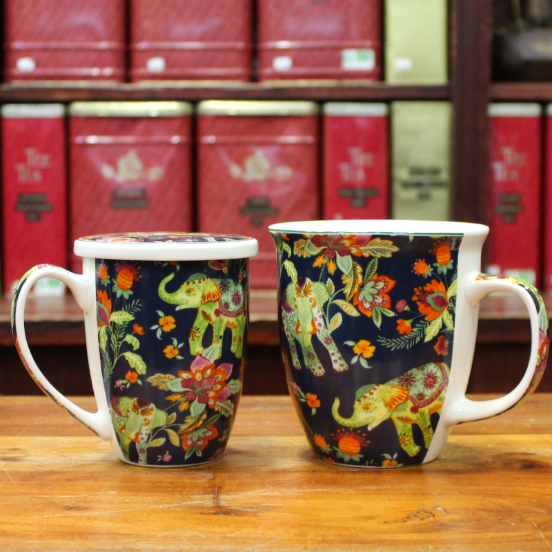Grand Mug Bleu Éléphant  - Compagnie Anglaise des Thés