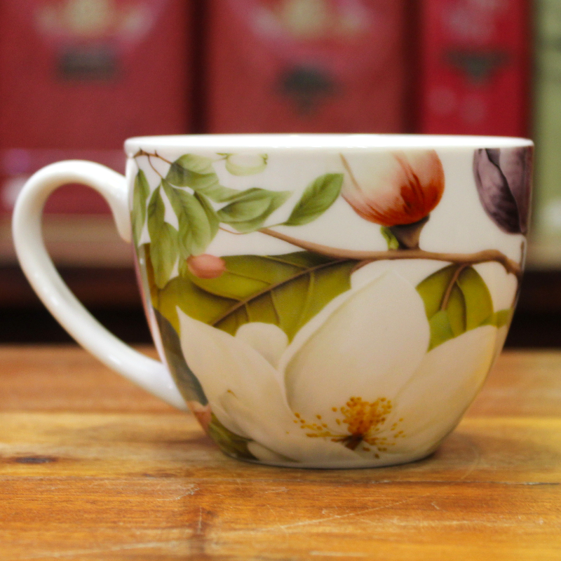 Coffret duo Mugs et Soucoupes Magnolias - Compagnie Anglaise des Thés