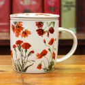 Tisanière Fleurs Rouges - Compagnie Anglaise des Thés