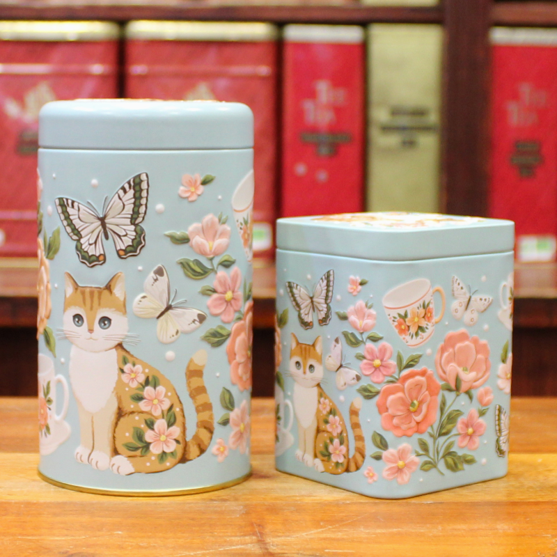 Boîte Chat et fleurs - Compagnie Anglaise des Thés