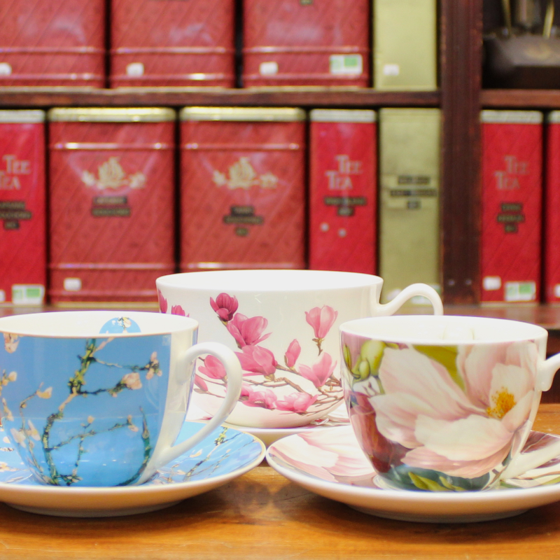 Petite tasse et Soucoupe Magnolia - Compagnie Anglaise des Thés
