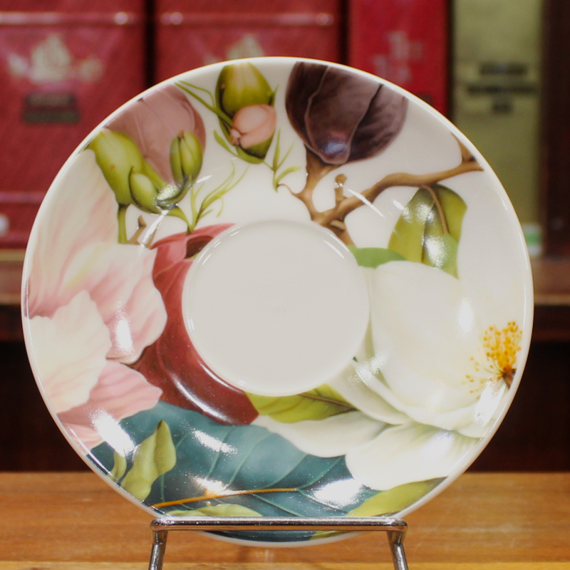 Petite tasse et Soucoupe Magnolia - Compagnie Anglaise des Thés