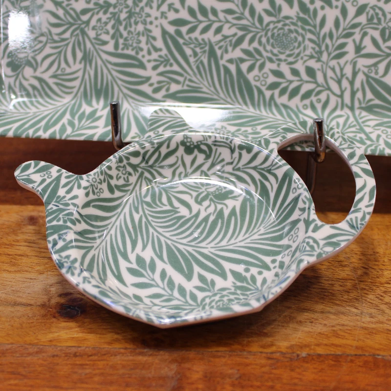 Soucoupe repose sachet Feuilles vertes- Compagnie Anglaise des Thés
