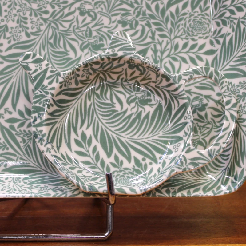 Soucoupe repose sachet Feuilles vertes- Compagnie Anglaise des Thés