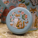 Boîte Cylindrique Chat et Fleurs - Compagnie Anglaise des Thés