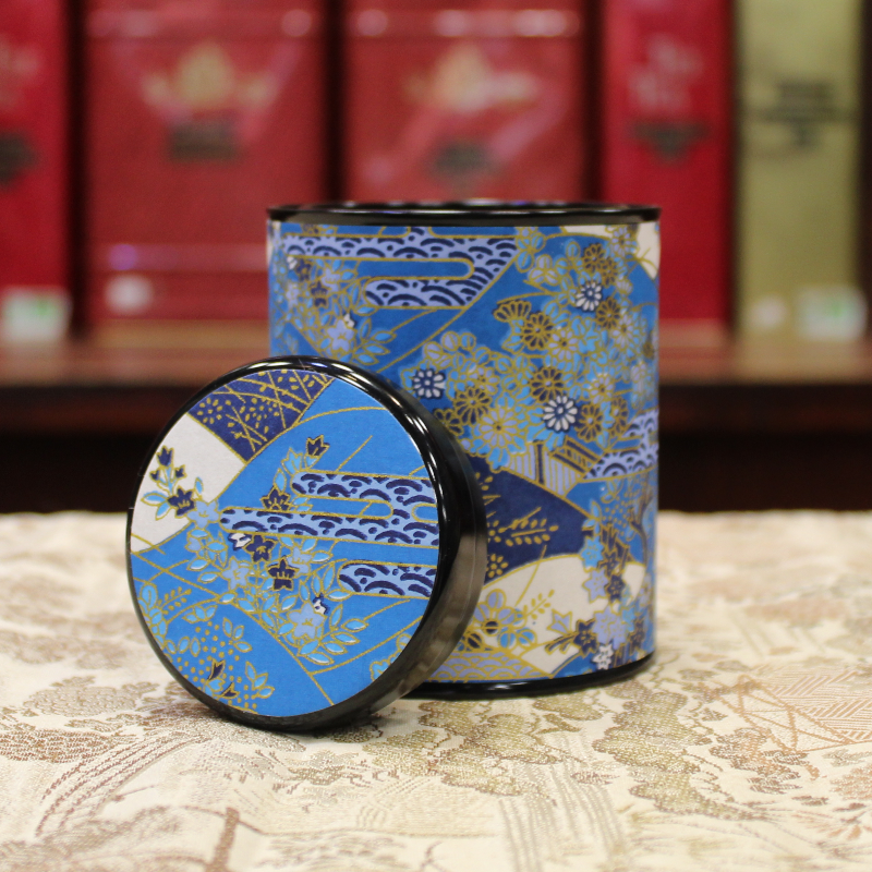 Boîte Japonaise Cylindrique Bleue - Compagnie Anglaise des Thés