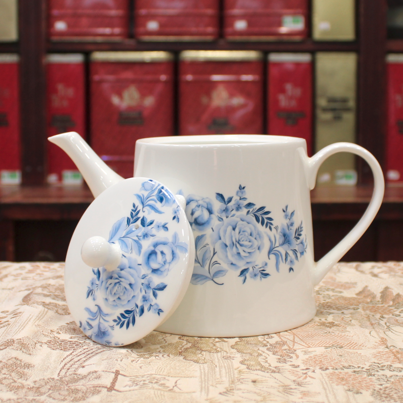 Théière blanche Cottage 0.75l- Compagnie Anglaise des Thés
