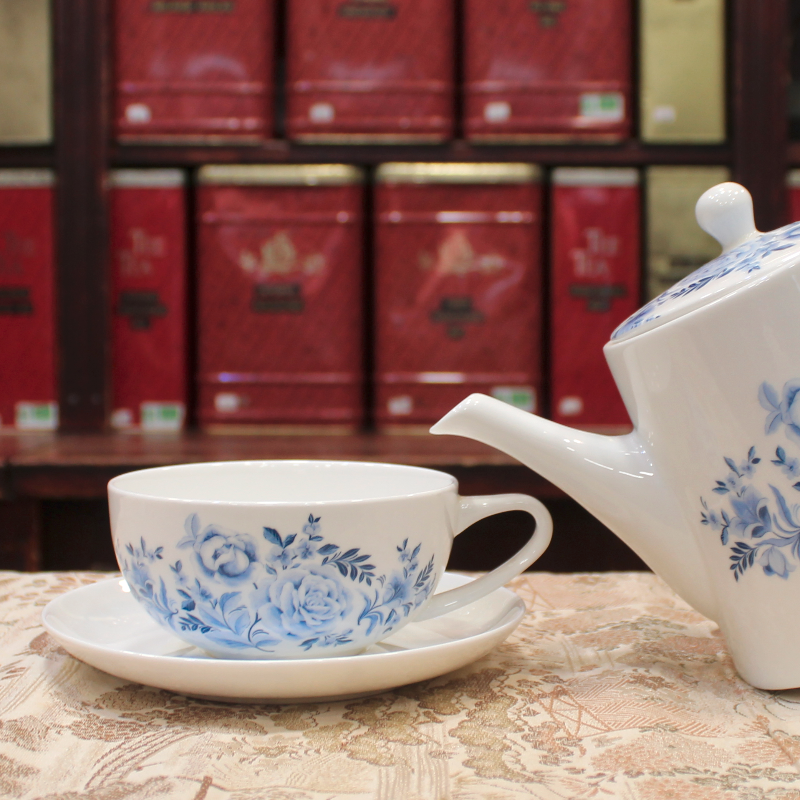 Théière blanche Cottage 0.75l- Compagnie Anglaise des Thés
