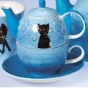 Théière Solitaire Chat Noir - Compagnie Anglaise des Thés