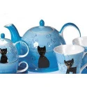 Théière Bleue Chat 1,7l - Compagnie Anglaise des Thés