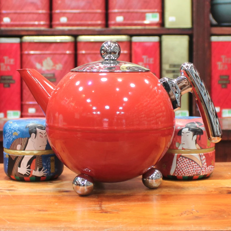 Théière Ronde Rouge 1,2l - Compagnie Anglaise des Thés